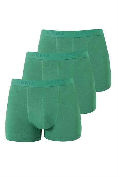 Erkek Yeşil Bambu Boxer 3'lü Paket