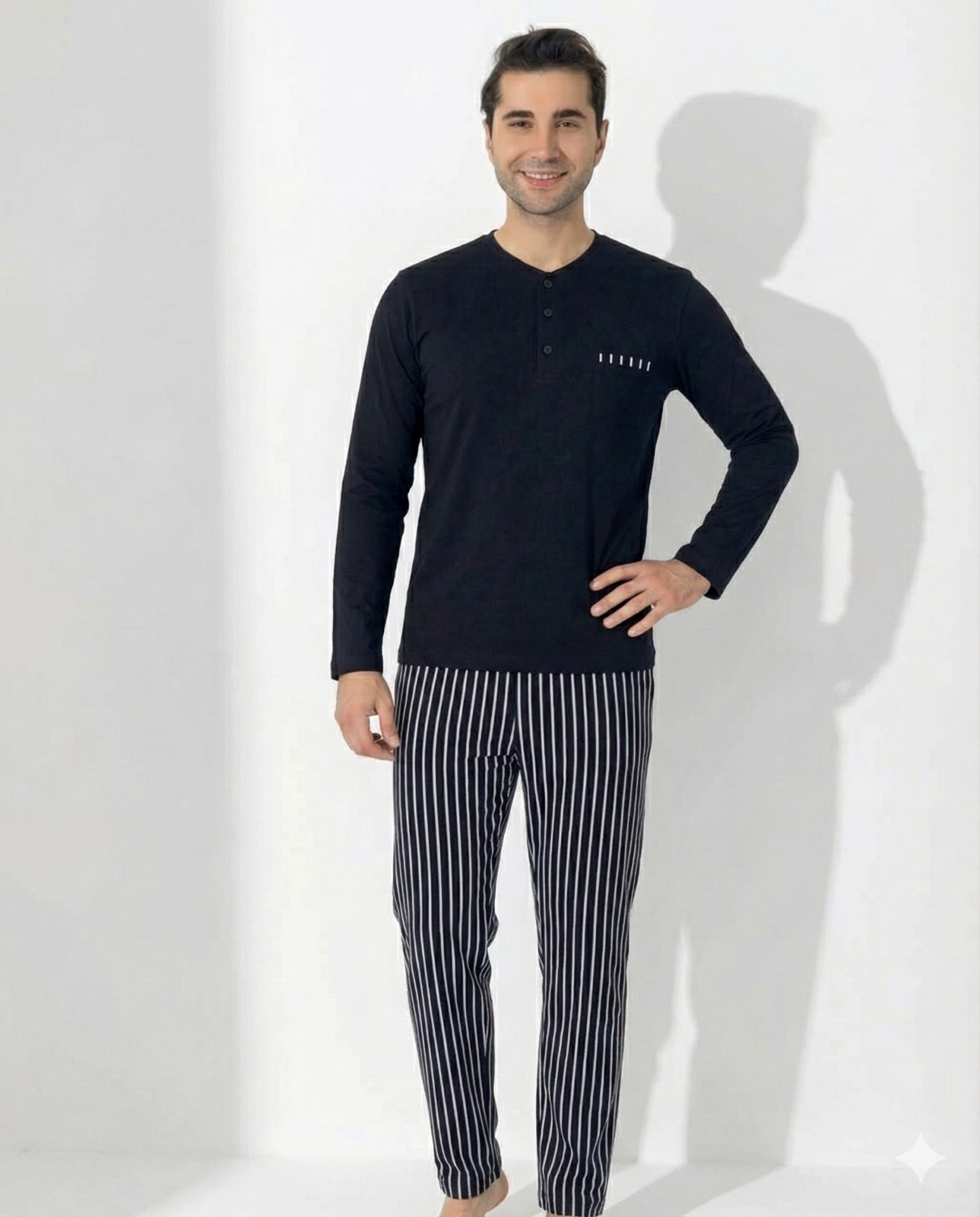 Boyraz 0405 Erkek Uzun Kol Pijama Takımı