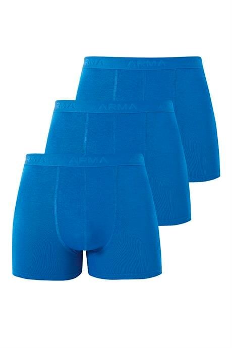 Erkek Mavi Bambu Boxer 3'lü Paket