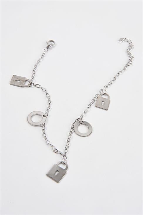 Çelik Kilit Ve Daire Figürlü Çelik Halhal Ayak Aksesuarı