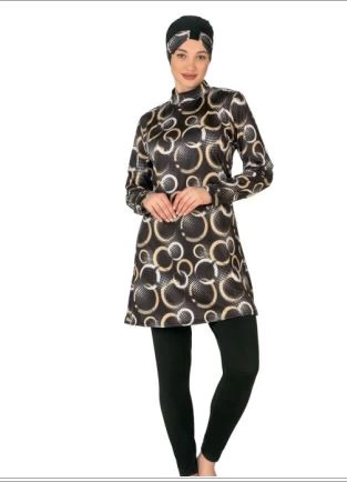 Fantasy 3414 Bayan Desenli Tesettür Mayo