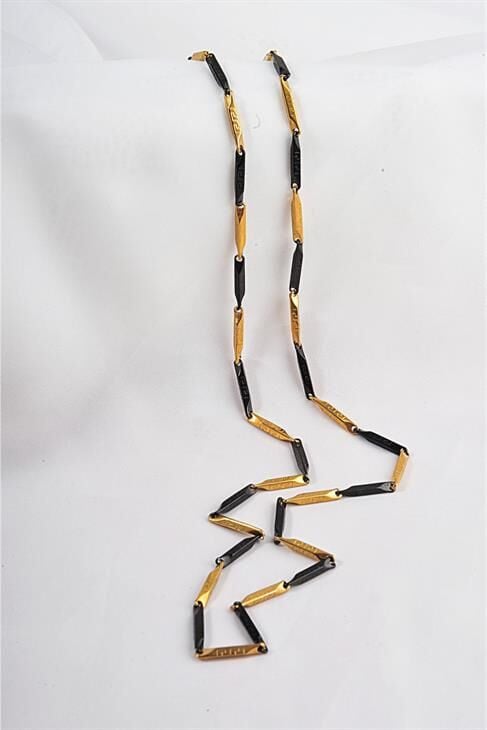 Çelik Gold Ve Metalik Renkli Unisex Çelik Kolye