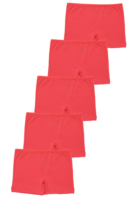 Pembe Kız Çocuk Boxer Tayt 5'li Paket Pamuklu Likralı