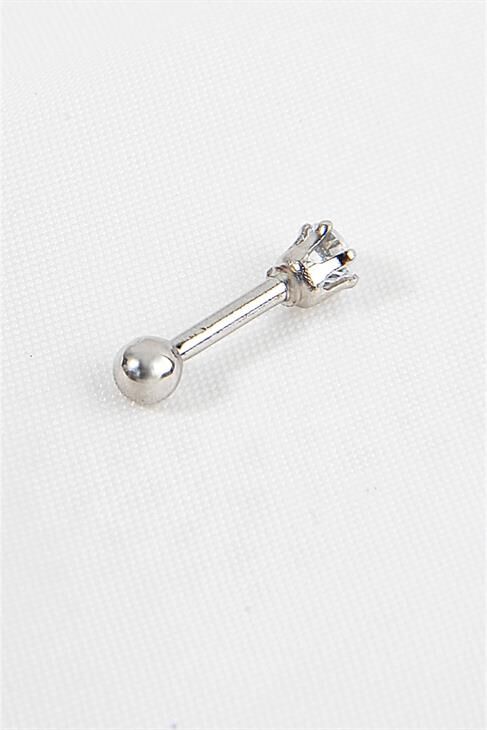 Zirkon Taşlı Cerrahi Çelik Piercing, Küpe, Kulak, Dudak, Kıkırdak,