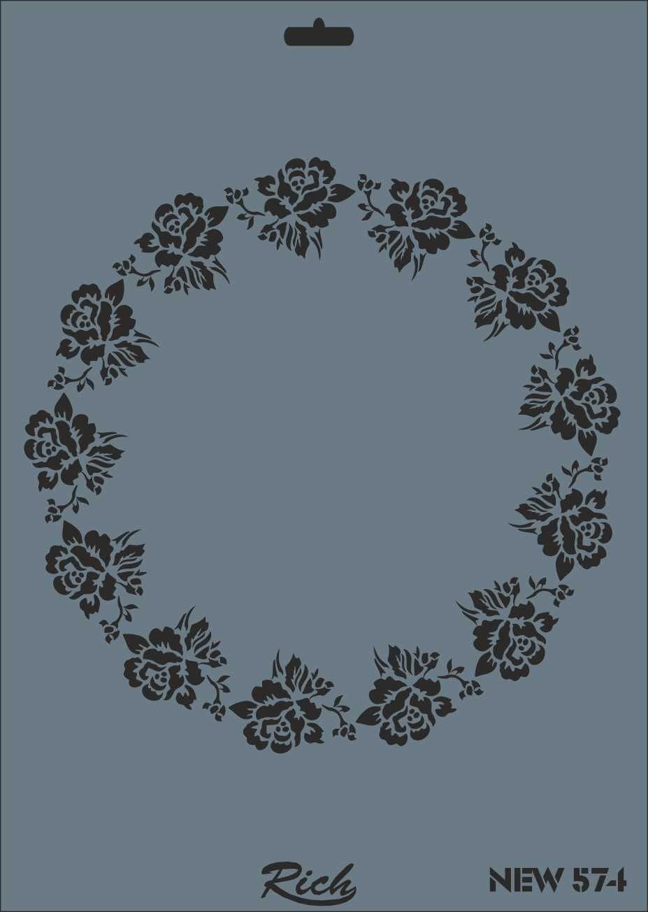 Rich New Seri N574 Stencil 35X25 Cm