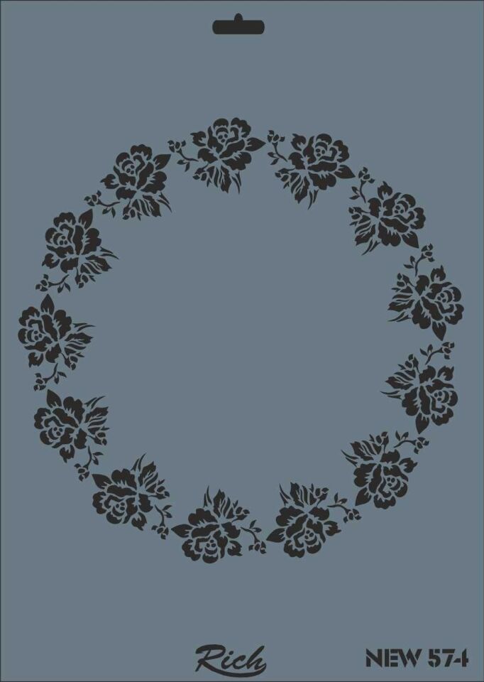 Rich New Seri N574 Stencil 35X25 Cm