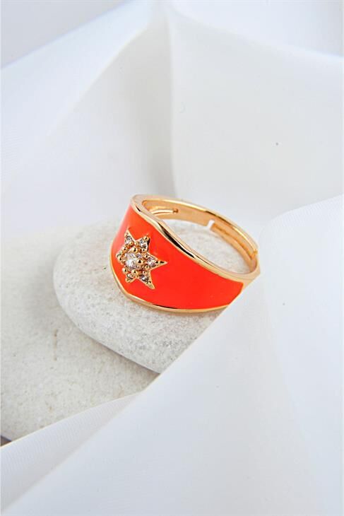 Ayarlanabilir Zirkonium Taşlı Yıldızlı Ayarlanabilir Yüzük