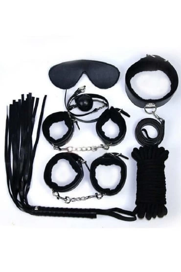 Nıghtlıght 8014 Fantezi 7'Li Kırbaç Ve Kelepçe Set