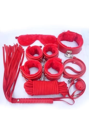 Nıghtlıght 8014 Fantezi 7'Li Kırbaç Ve Kelepçe Set