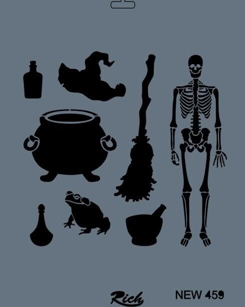 Rich New Seri N459 Stencil 35X25 Cm