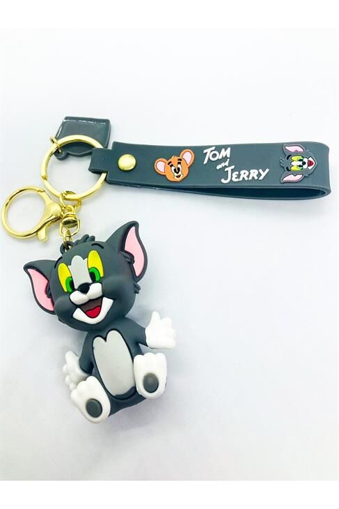 Tom Ve Jerry Karakterli Klipsli Bileklikli Anahtarlık Aksesuar