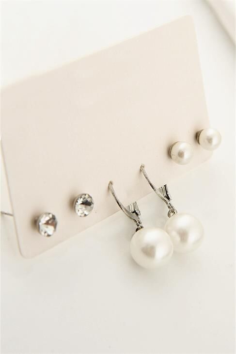 Incili Sallantılı Kancalı Kadın Inci Küpe