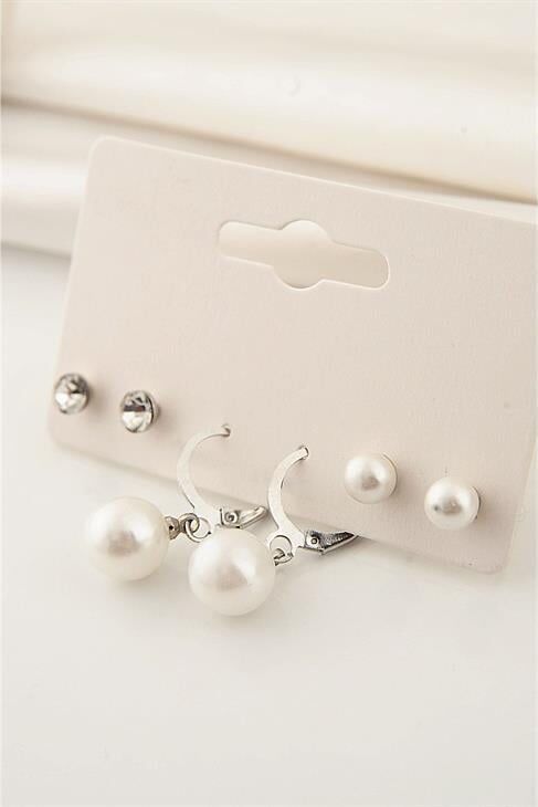 Incili Sallantılı Kancalı Kadın Inci Küpe