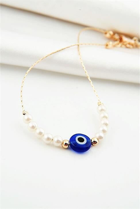 Nazar Boncuklu Incili Halhal Ayak Aksesuarı