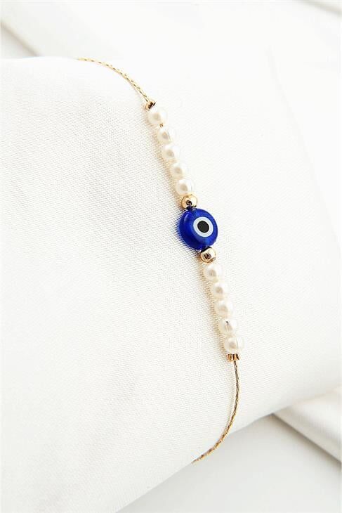 Nazar Boncuklu Incili Halhal Ayak Aksesuarı