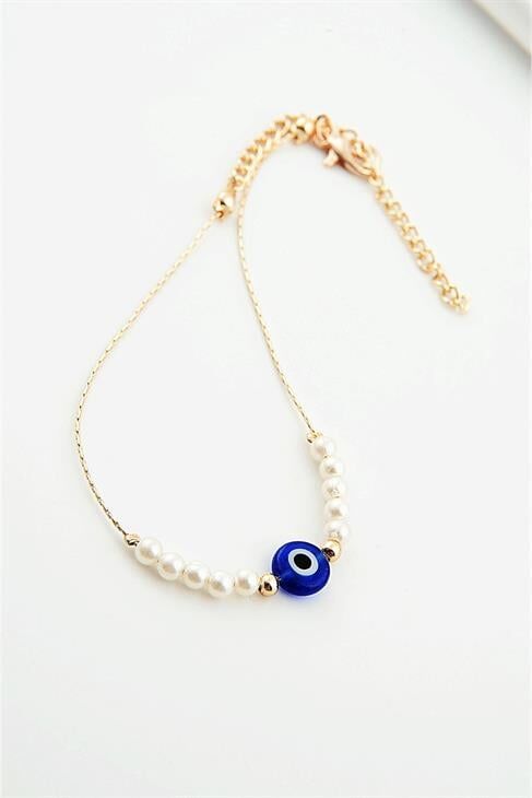 Nazar Boncuklu Incili Halhal Ayak Aksesuarı