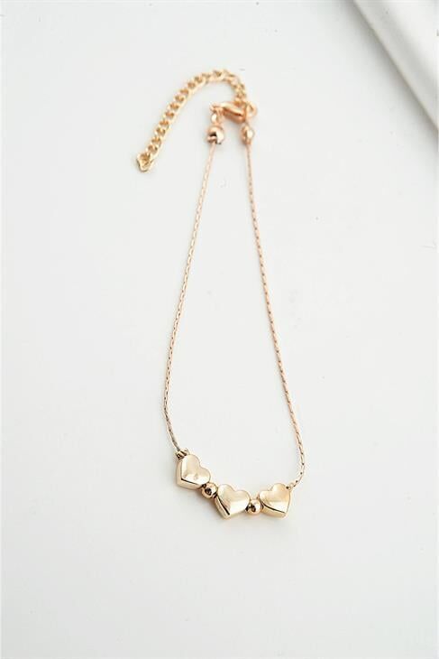 3lü Kalp Tasarımlı Halhal Ayak Aksesuarı