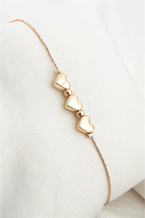 3lü Kalp Tasarımlı Halhal Ayak Aksesuarı