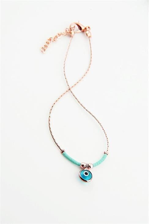 Nazarlık Figürlü Rose Renkli Halhal Ayak Aksesuarı