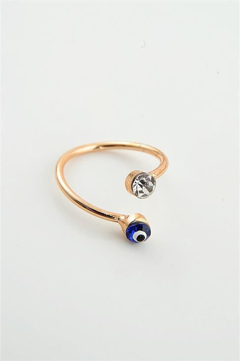 Nazarlık Figürlü Zirkon Taşlı Ayarlanabilir Yüzük