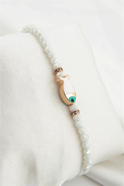 Balık Tasarımlı Boncuklu Halhal Ayak Aksesuarı