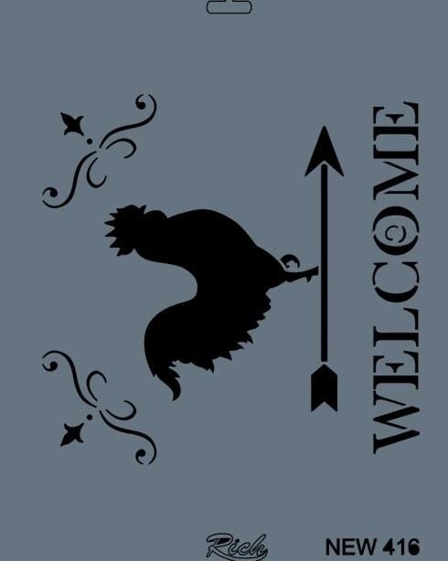 Rich New Seri N416 Stencil 35X25 Cm