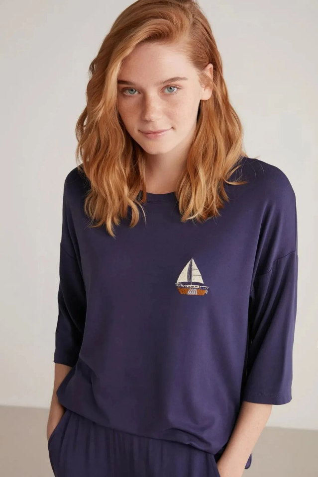 Nautıca W602 Kadın Yarım Kollu Pijama Takımı