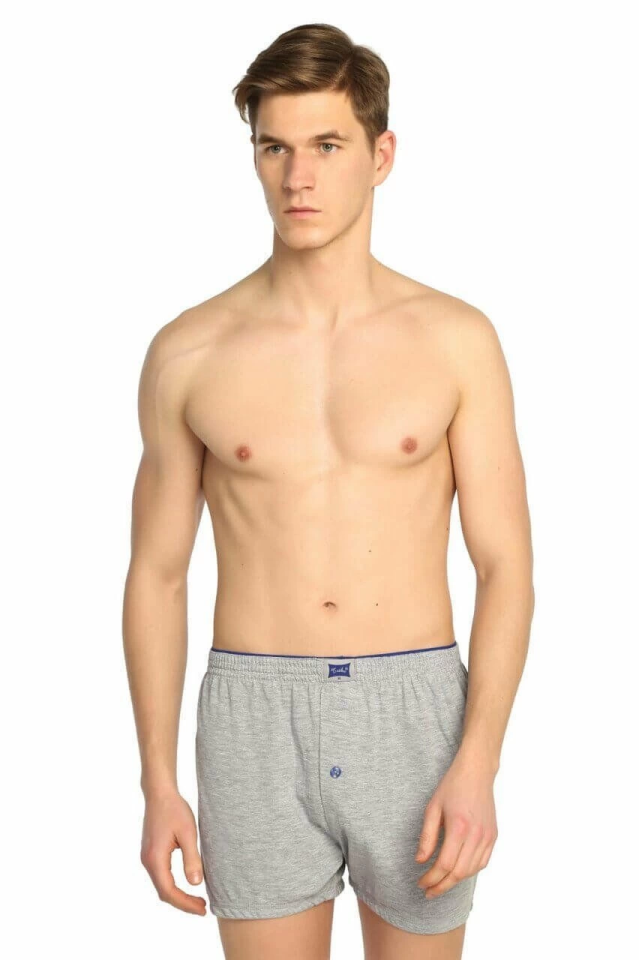 Tutku 0117 Erkek Penye Düz Boxer