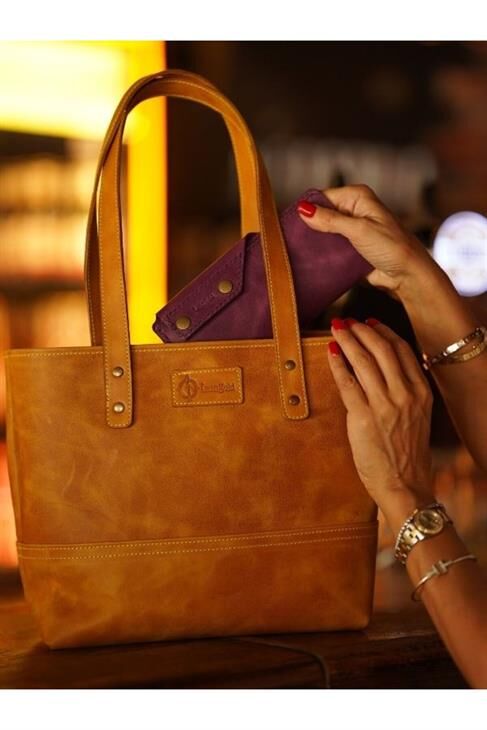 Isminize Özel Deri Tote Bag