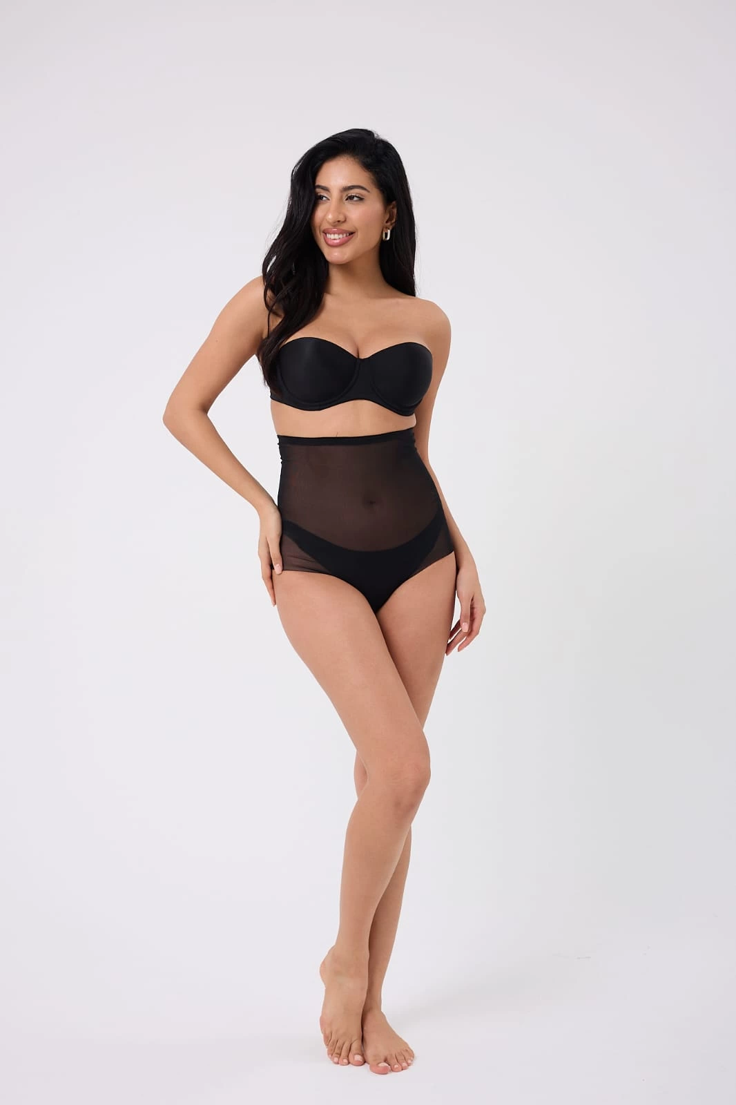 Freshness 0006 Lazer Kesim Tül Yüksek Bel Slip Korse