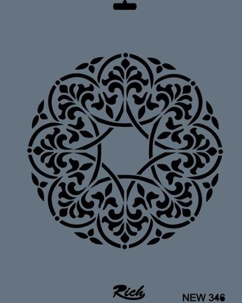 Rich New Seri N346 Stencil 35X25 Cm
