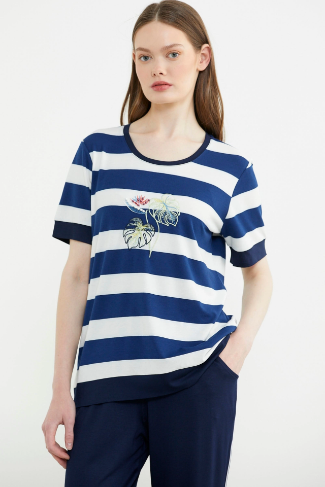 Sementa 76476 Rahat Kalıp Çizgili Pantolon Takım