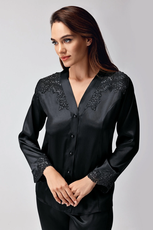 Freshness 9950-PT Saten Dantel Detaylı Pijama Takımı