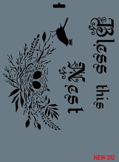 Rich New Seri N332 Stencil 35X25 Cm