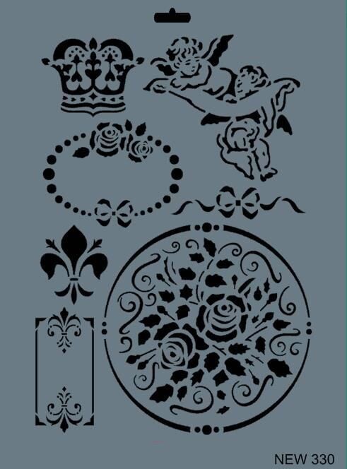 Rich New Seri N330 Stencil 35X25 Cm