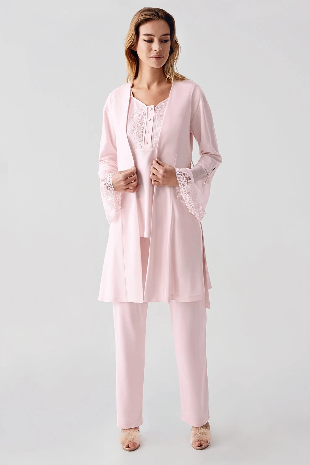 Freshness 322 Kadın Sabahlıklı Pijama Takımı