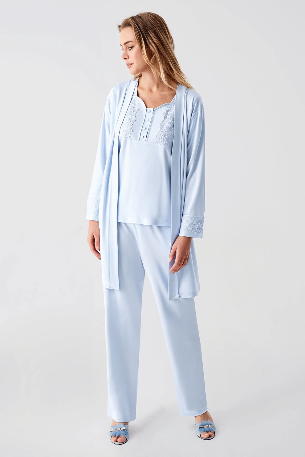 Freshness 321 Kadın Sabahlıklı Pijama Takımı
