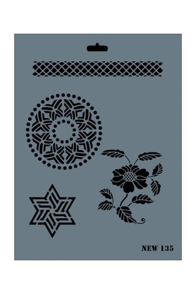 Rich New Seri N135 Stencil 35X25 Cm