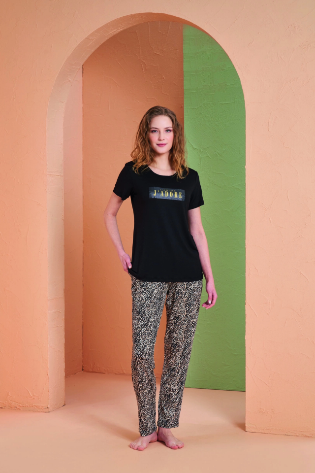 PJS 27036 Kadın Kısa Kol Pijama Takımı