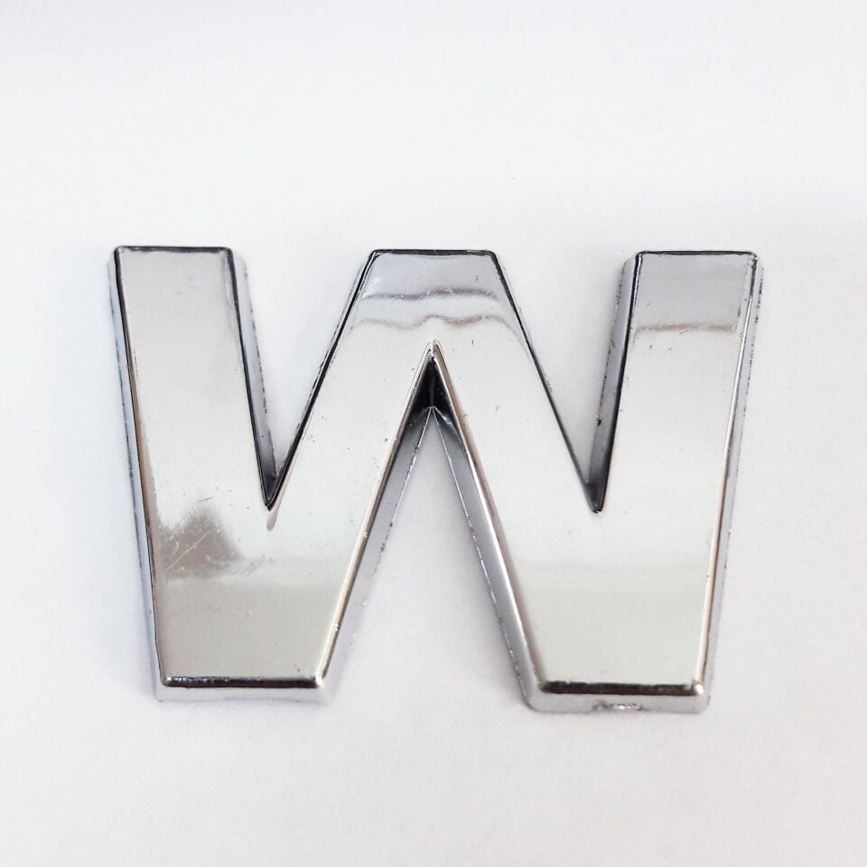 Cemax W Harfi  3,75 Cm Krom Yapışkanlı