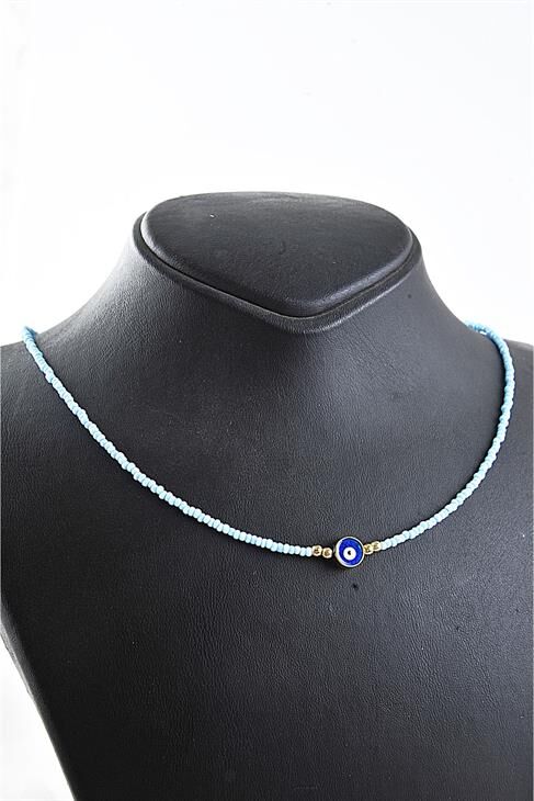 Boncuklu Nazar Tasarımlı Kolye