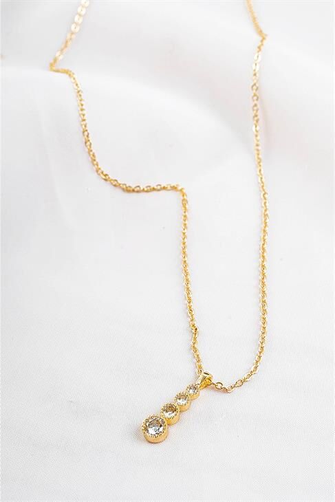 Özel Tasarımlı Zirkon Taşlı Kolye