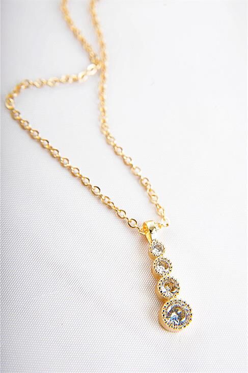 Özel Tasarımlı Zirkon Taşlı Kolye