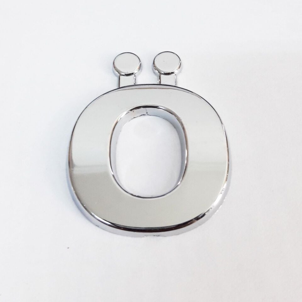 Cemax Ö Harfi  3,75 Cm Krom Yapışkanlı