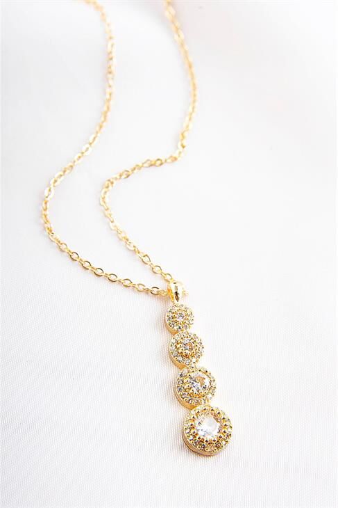 Özel Tasarımlı Zirkon Taşlı Kolye