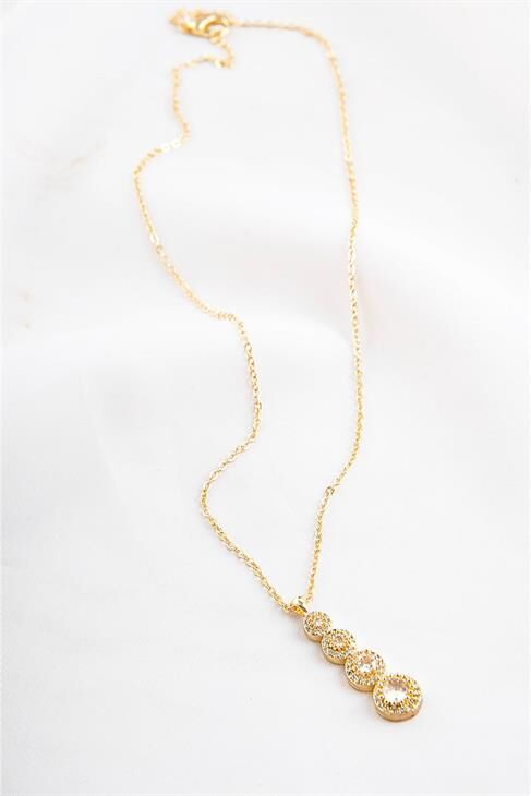 Özel Tasarımlı Zirkon Taşlı Kolye