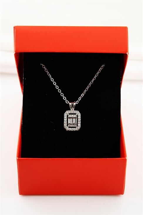 Baget Zirkon Taşlı Kolye