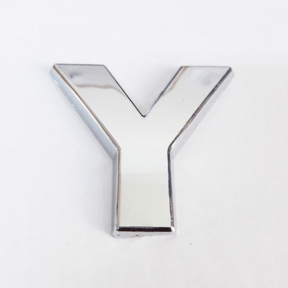 Cemax Y Harfi  3,75 Cm Krom Yapışkanlı