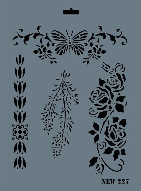 Rich New Seri N227 Stencil 35X25 Cm