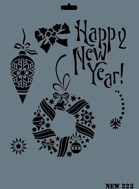 Rich New Seri N223 Stencil 35X25 Cm